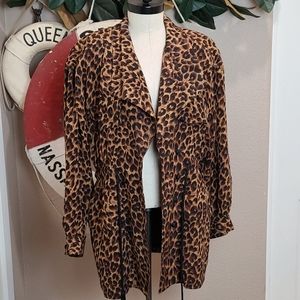 Vintage Silk Dana Buchman Leopard Anorak